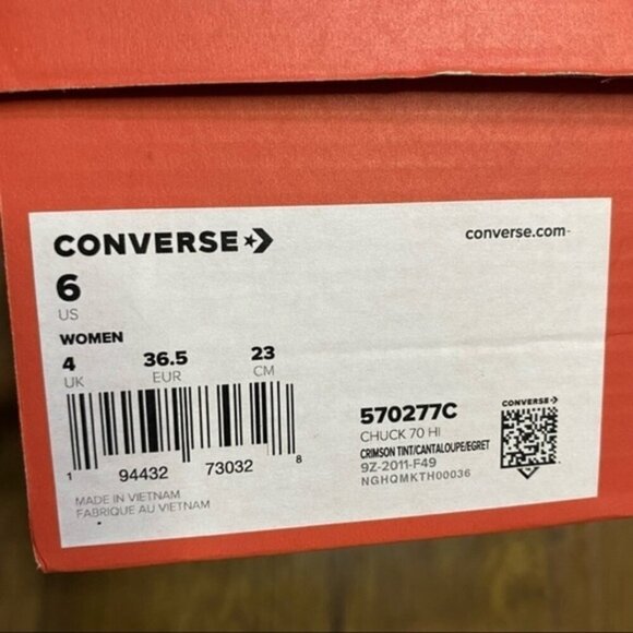 NWB Converse - Womens' Alt Exploration Chuck 70 High‎ Top Women Size 6 - Picture 8 of 10